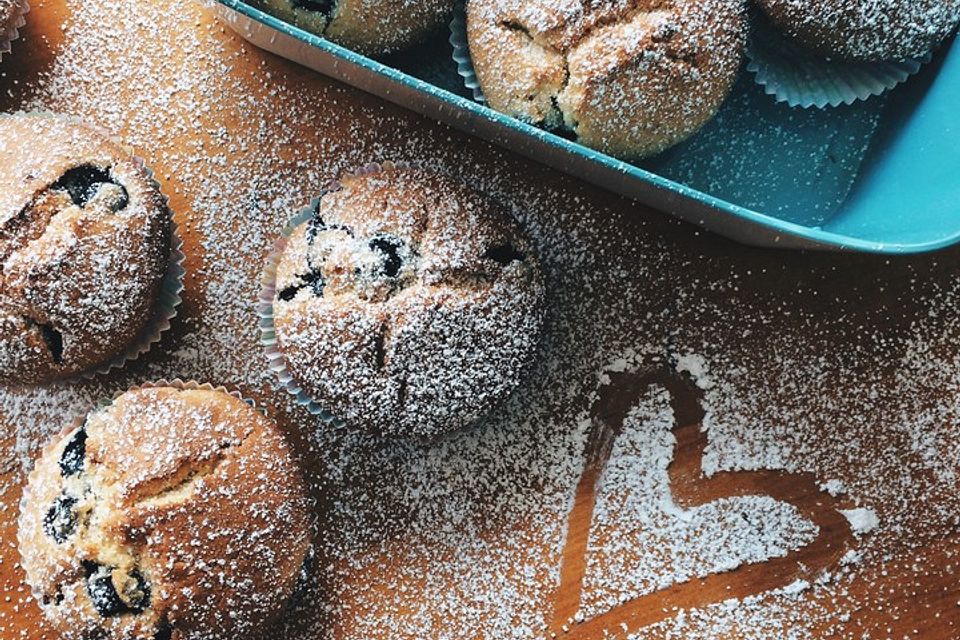 White Chocolate Blueberry Muffins