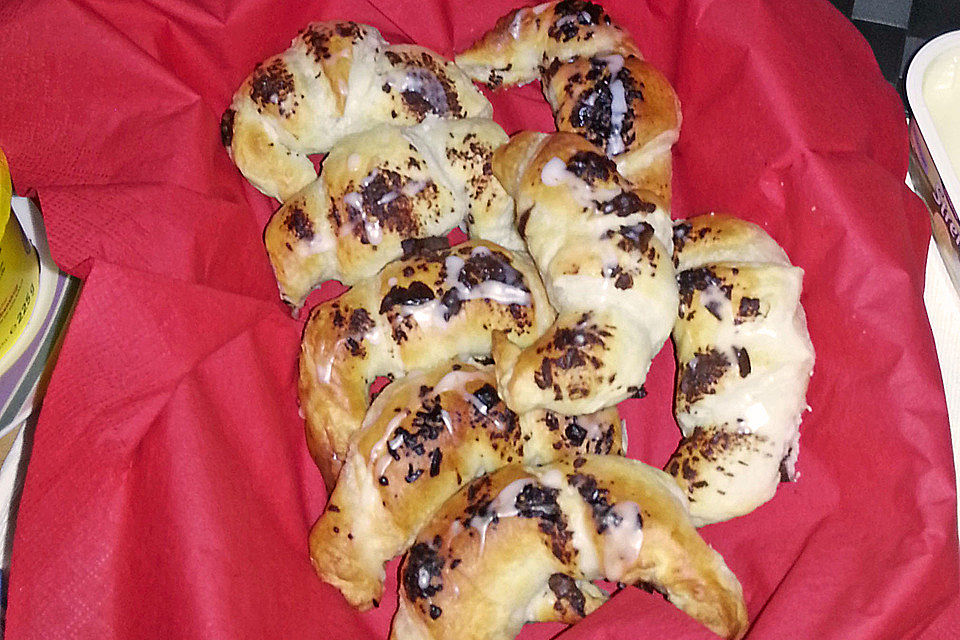 Gefüllte Schoko - Croissants