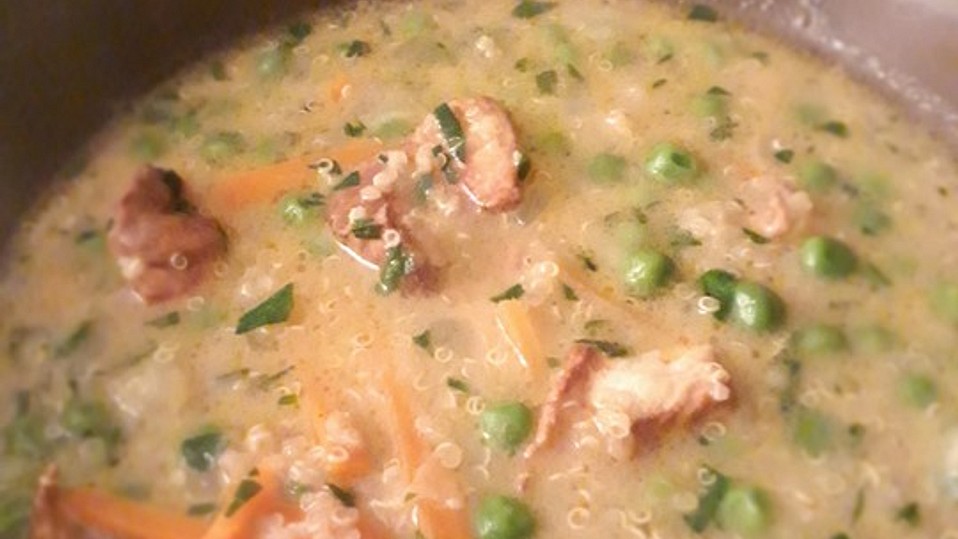 Erbsen-Kokos-Suppe mit Quinoa von fraggle79