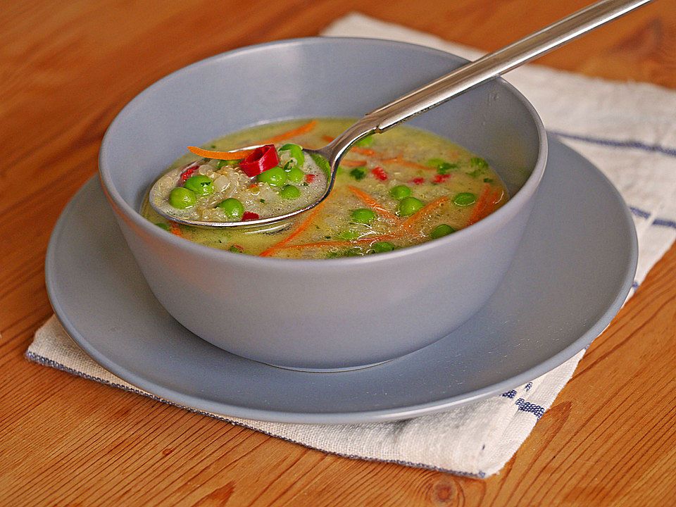 Erbsen-Kokos-Suppe mit Quinoa von fraggle79| Chefkoch