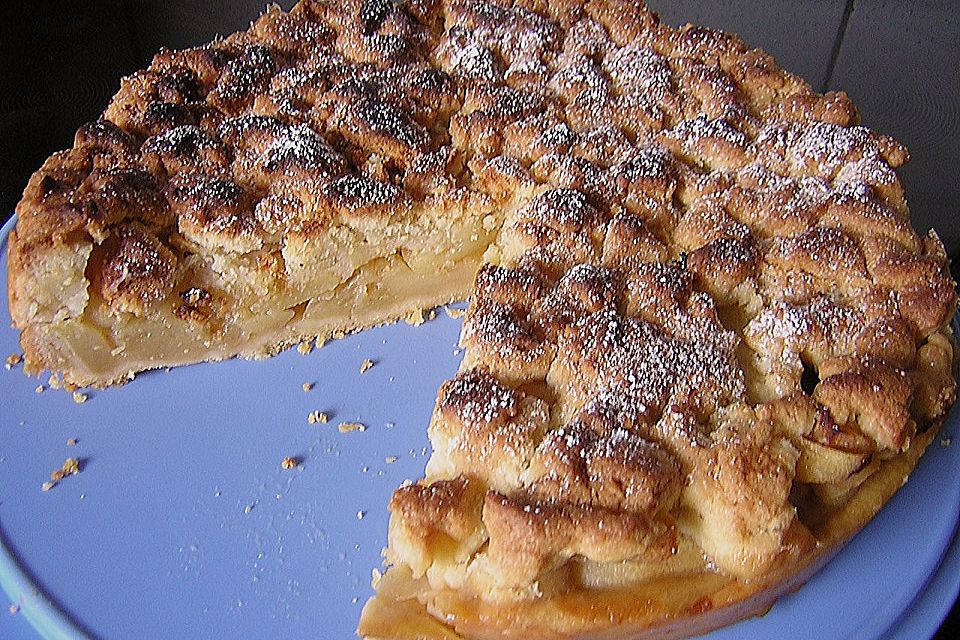 Apfel-Streusel-Kuchen mit Mürbteig