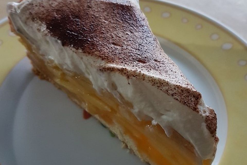 Apfelkuchen mit Sahne - Zimt - Haube