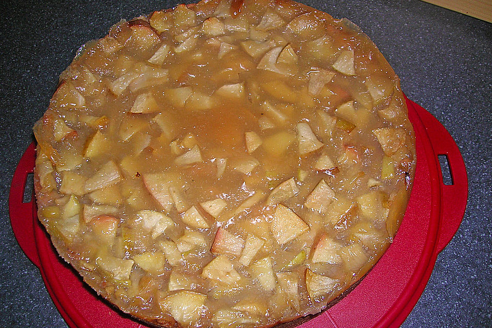 Apfelkuchen mit Sahne - Zimt - Haube