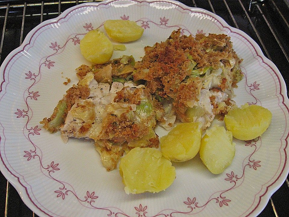 Rotbarsch mit Spitzkohl unter einer Kräuterkruste von liwanze| Chefkoch