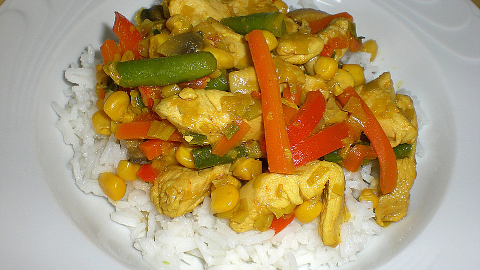 Indische Gemüsepfanne mit Huhn von dany5