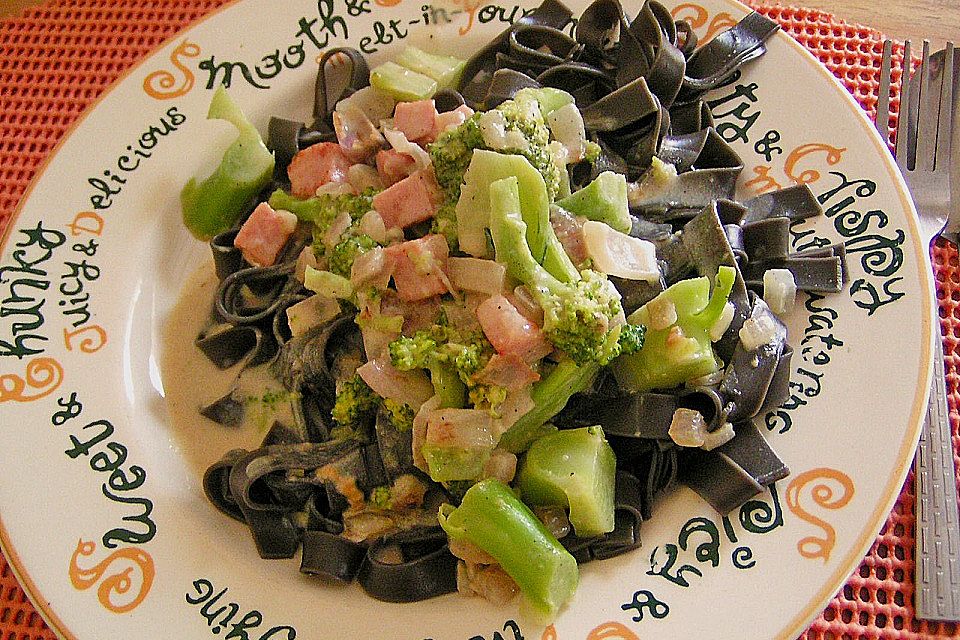 Brokkoli-Pfanne mit Kassler Brokkoli-Pfanne mit Kassler