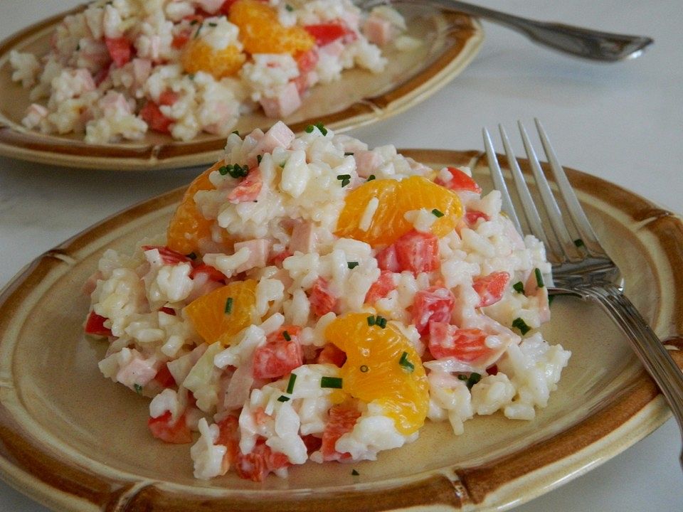 Reissalat mit Paprika und Mandarine von schabracke| Chefkoch