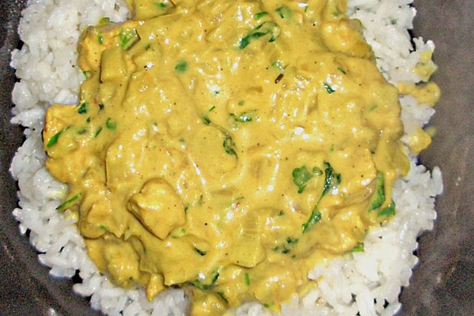 Fischcurry mit Rhabarber