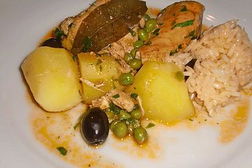 Frango com ervilhas