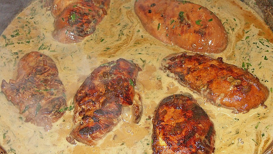 Hühnerbrust in der Senf - Estragonsoße von Beamtenwindhund Hühnerbrust in der Senf - Estragonsoße von Beamtenwindhund