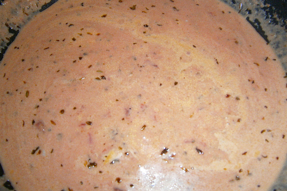 Tomaten - Frischkäse Soße