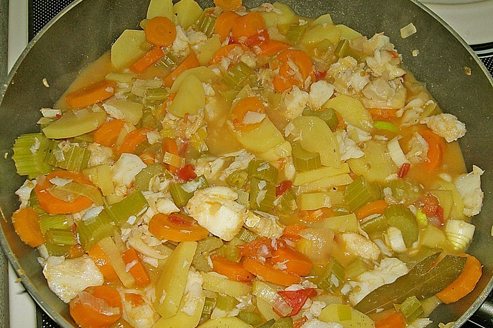 Bacalhau com legumes