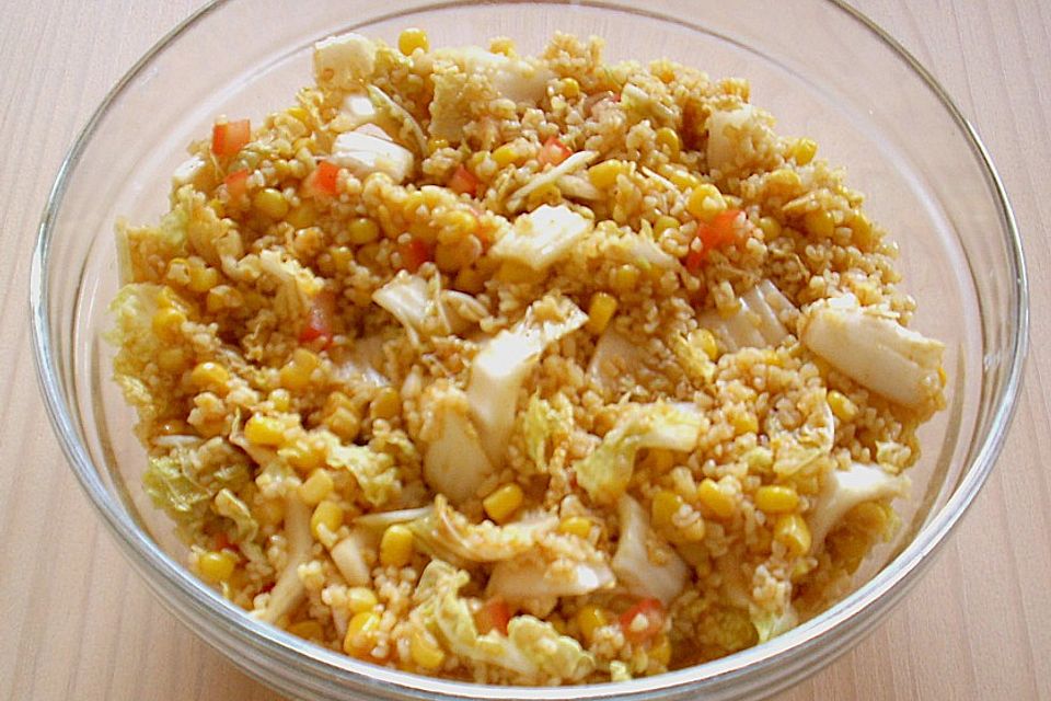 Bulgur - Mais - Chinakohl - Salat