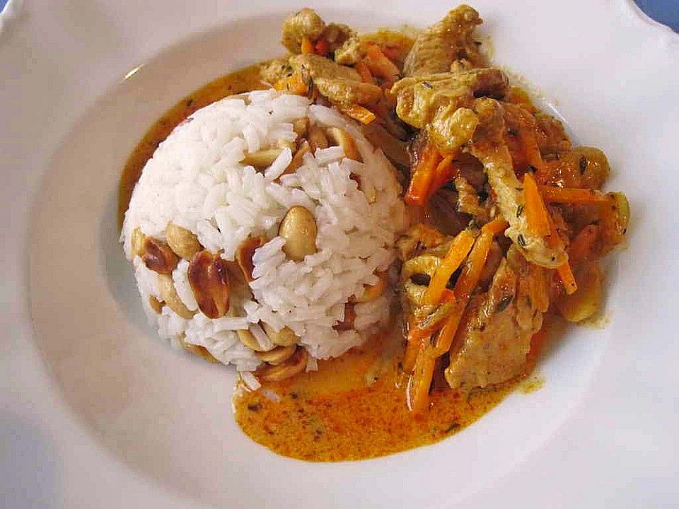 Putencurry mit Erdnussreis von ela4281| Chefkoch