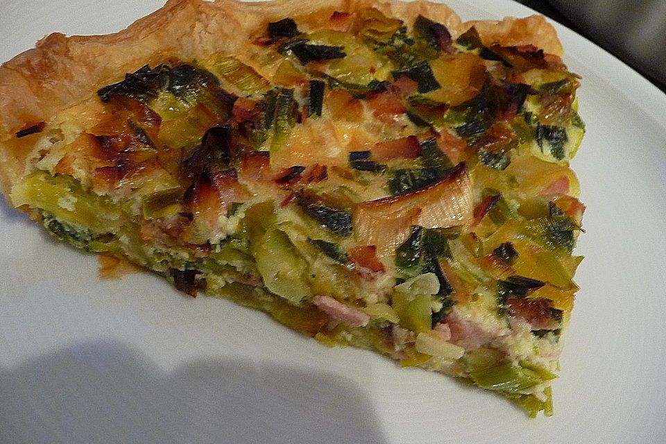 Lauchtorte mit Blätterteig Lauchtorte mit Blätterteig