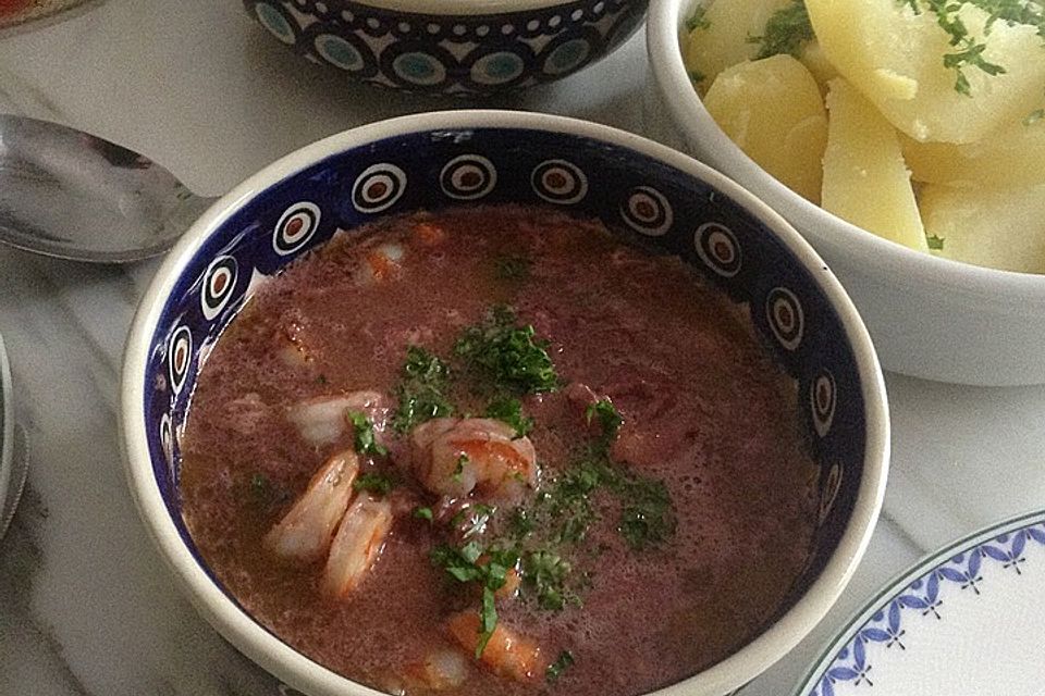 Gambas com vinho do Porto