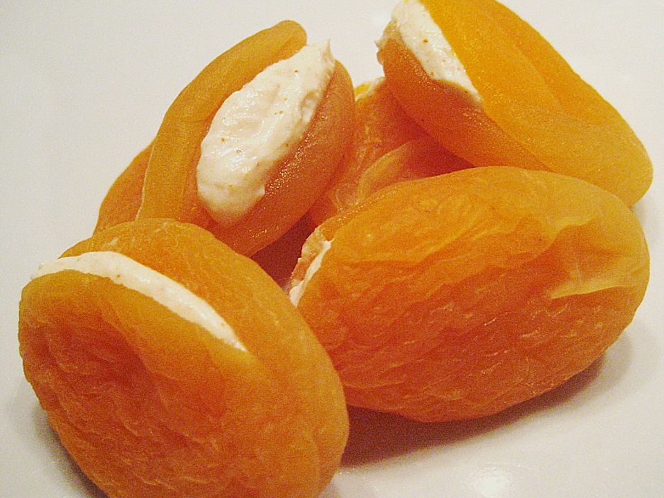 Zimtaprikosen gefüllt mit Ziegenfrischkäse| Chefkoch