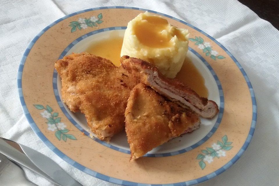 Cordon bleu mit Püree