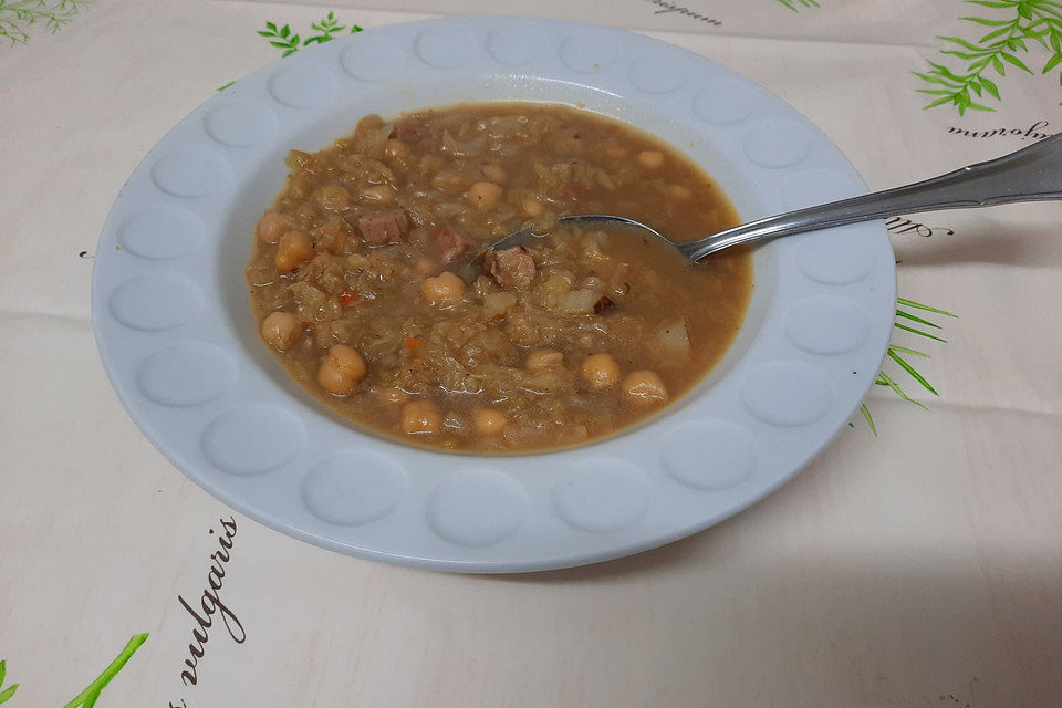 Wirsing - Kichererbsen - Suppe