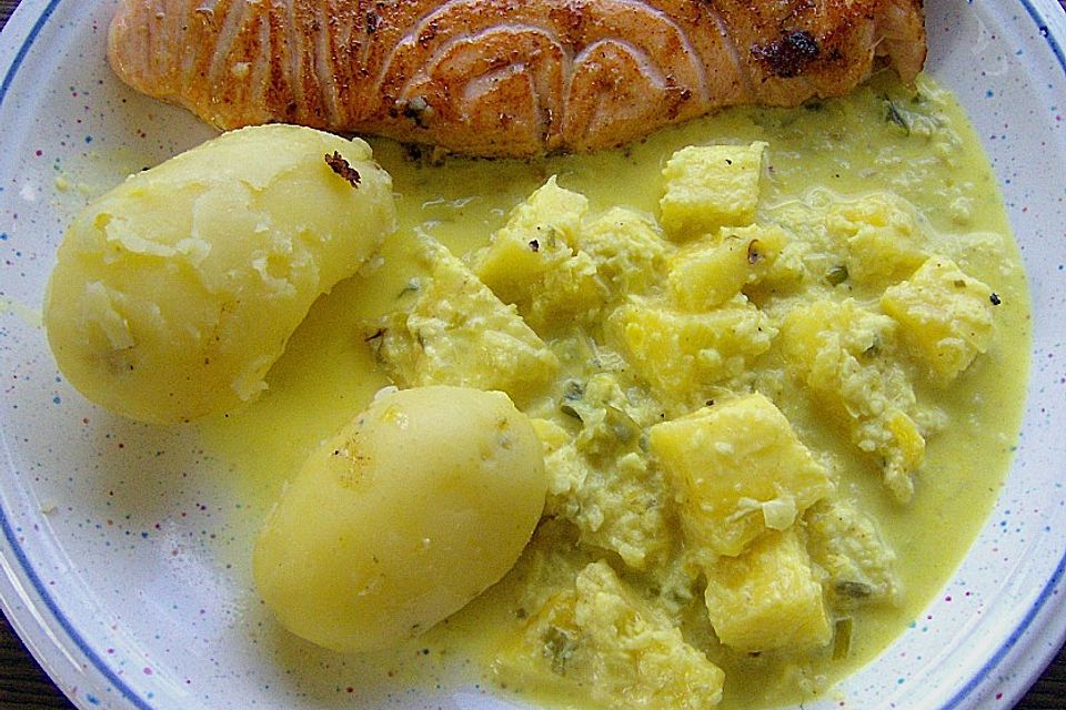 Ananas - Curry Lachs