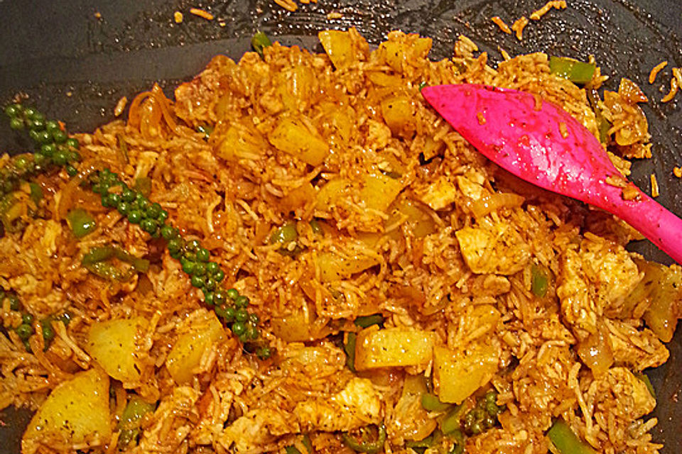 Chicken Biriyani mit Buttermilch Tomaten Rajita