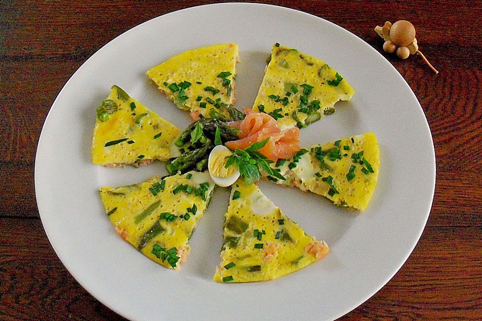 Spargel - Frittata mit Lachs