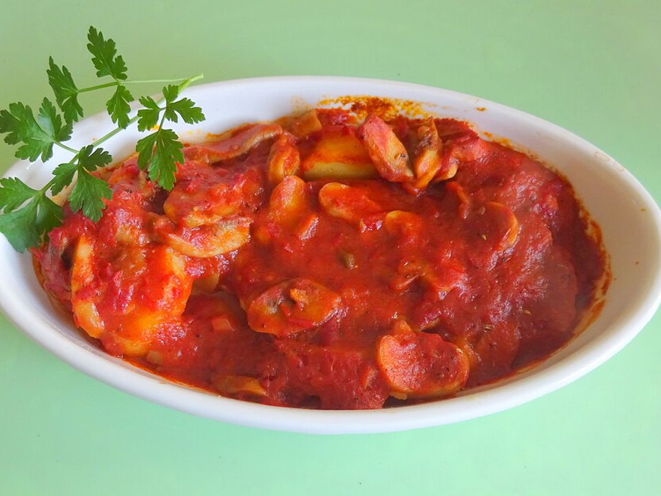 Gebackene Koteletts in Tomaten - Paprika - Soße von Elli K.| Chefkoch