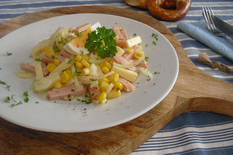 Käse - Wurst - Mais - Salat