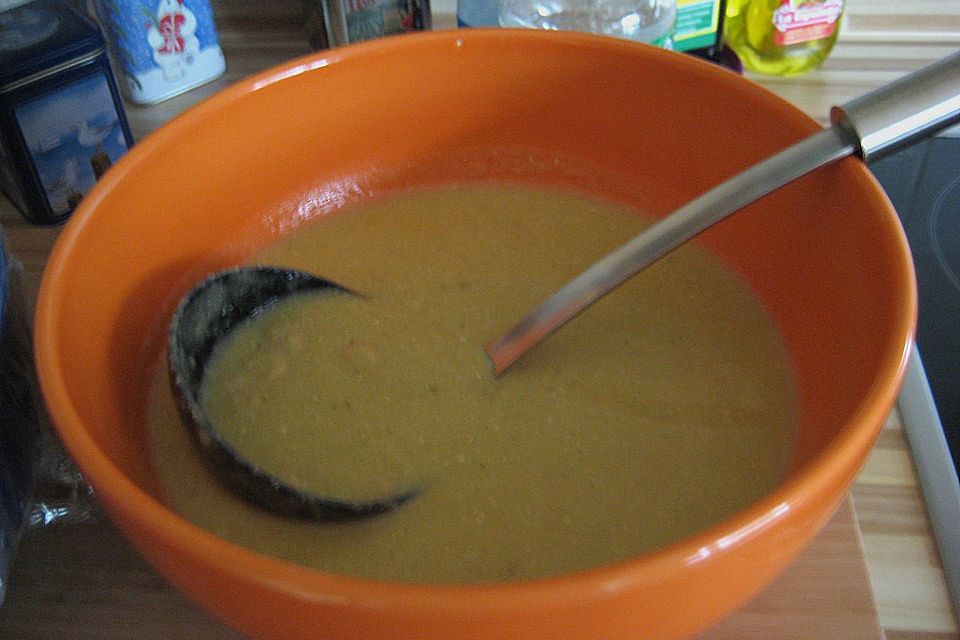 Kartoffel - Lauchcremesuppe mit Krabben