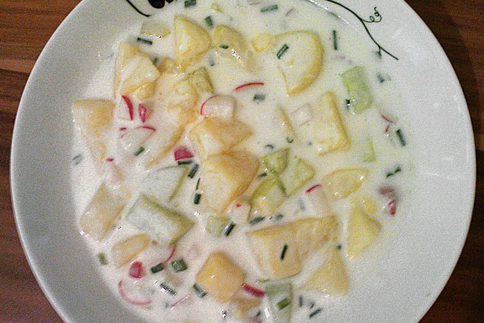 Kalte Sommergemüse - Suppe