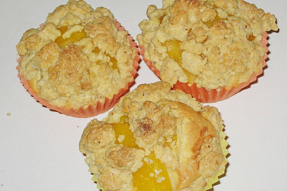 Pfirsich - Streusel - Muffins