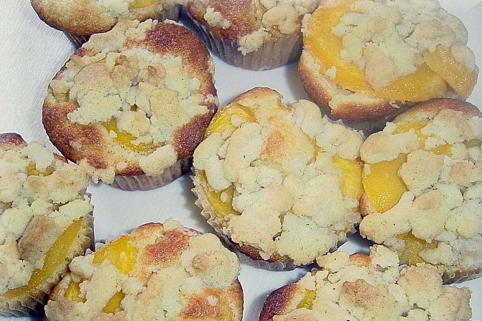 Pfirsich - Streusel - Muffins