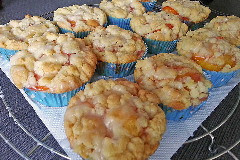 Pfirsich - Streusel - Muffins