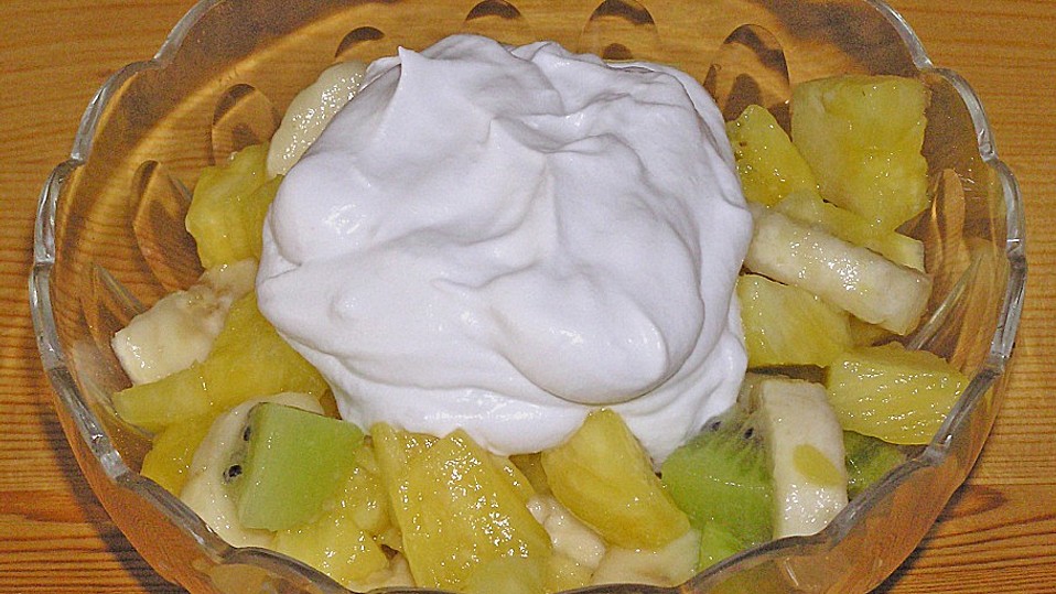 Karibischer Fruchtsalat mit Kocoscreme von feuermohn