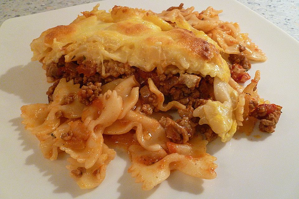 Nudel -  Hackfleisch - Gratin