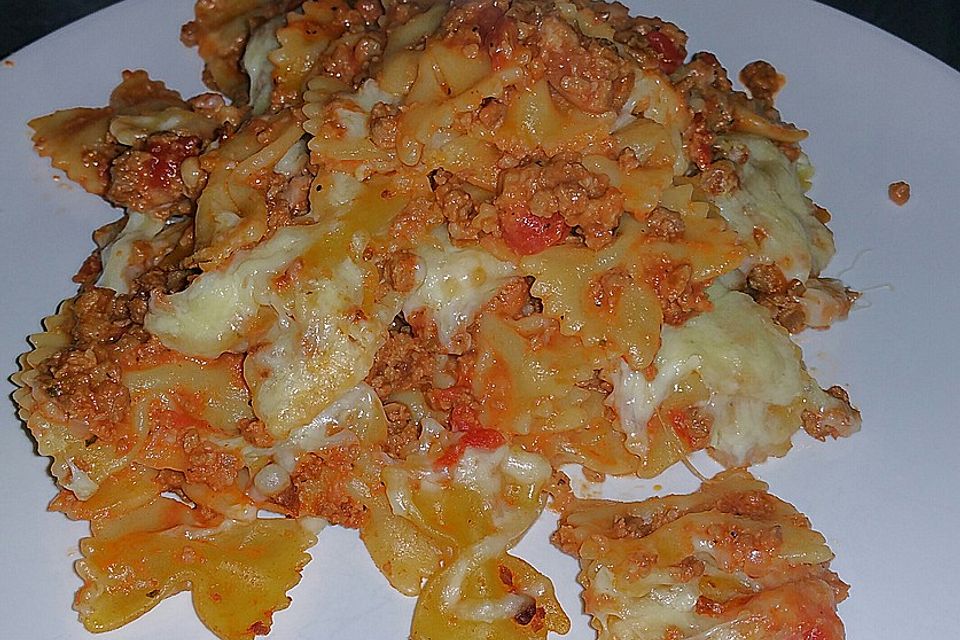 Nudel -  Hackfleisch - Gratin