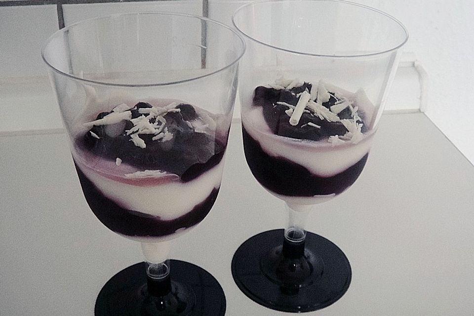 Joghurt - Creme mit Heidelbeeren