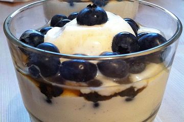 Joghurt - Creme mit Heidelbeeren