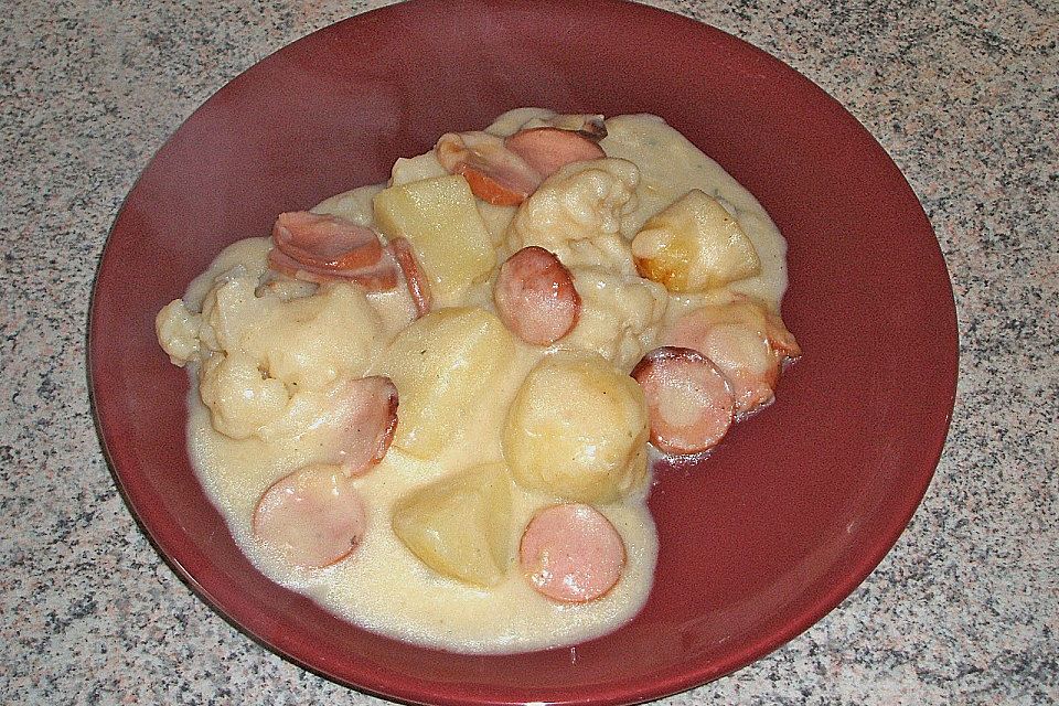 Kartoffelauflauf mit Käse - Bechamel