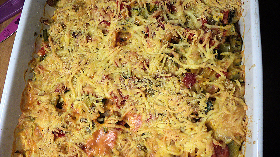 Italienischer Nudelauflauf mit Kräutern