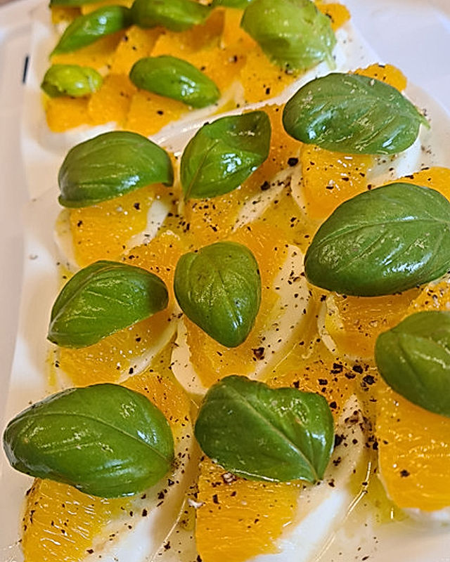 Mozzarella - Orangen - Salat