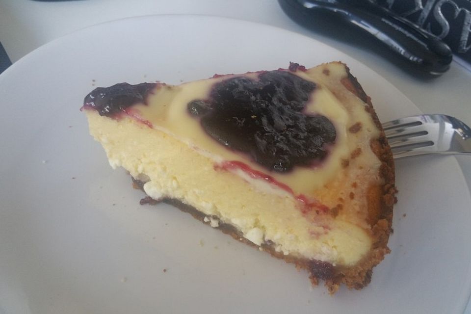 Berry Swirled Cottage Cheesecake