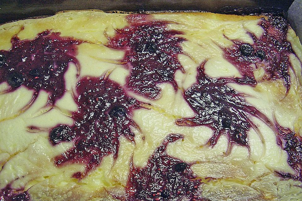 Berry Swirled Cottage Cheesecake