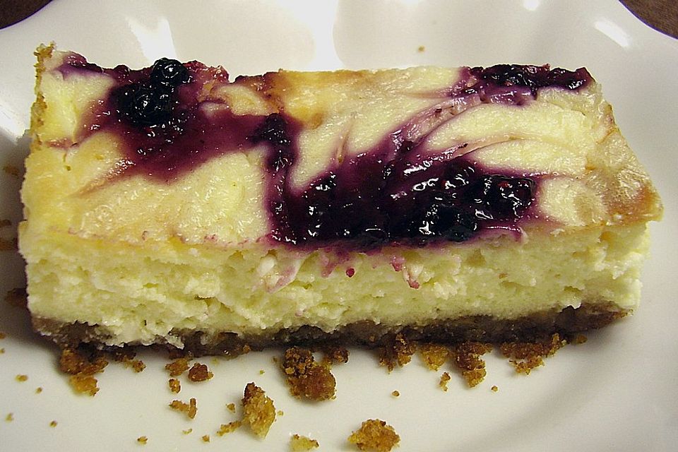 Berry Swirled Cottage Cheesecake