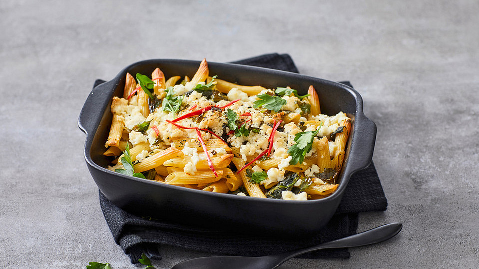 Nudelauflauf-mit-Spinat-und-Feta