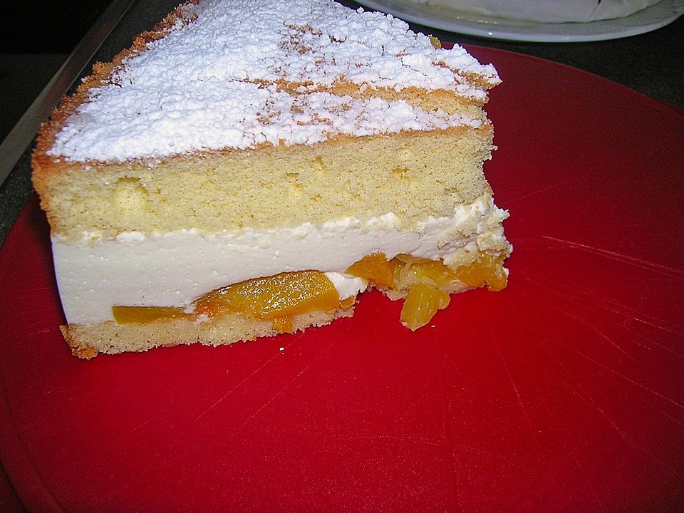 Käsesahne - Torte mit Pfirsichen von SCR| Chefkoch