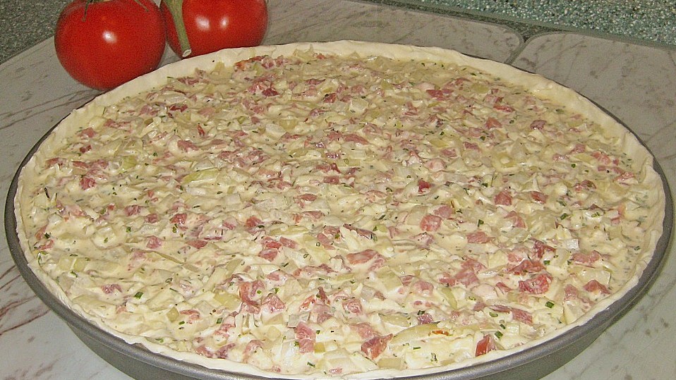 Speck - Zwiebel - Kuchen mit Blätterteig von FriRa