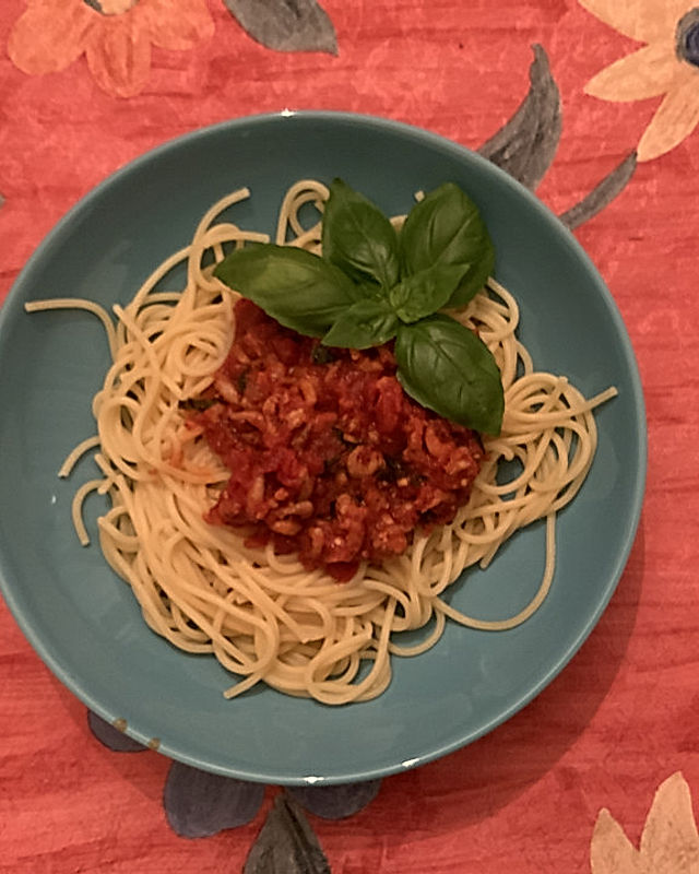 Spaghetti mit Nordseekrabben (Granat)