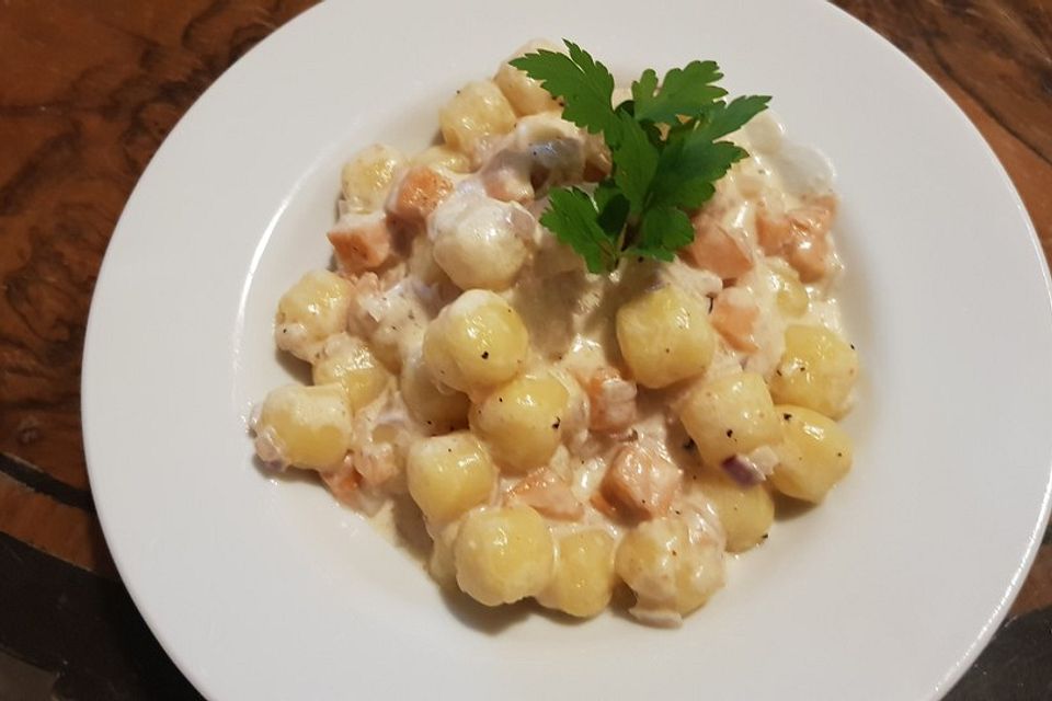 Lachs mit Gnocchi