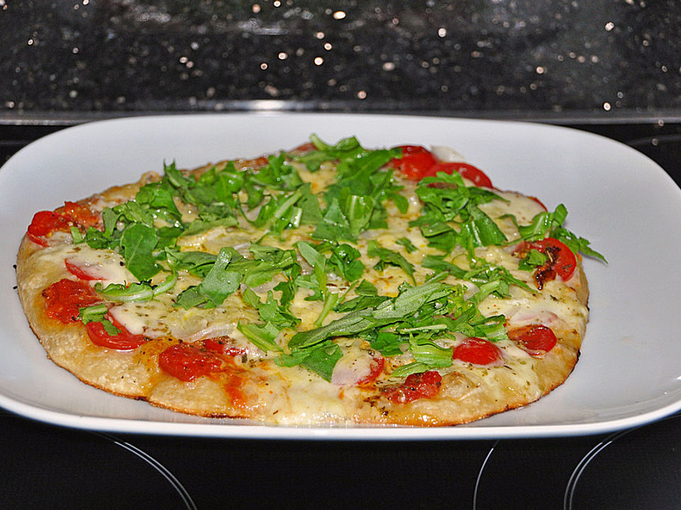 Tomaten - Rucola - Pizza von katja... | Chefkoch